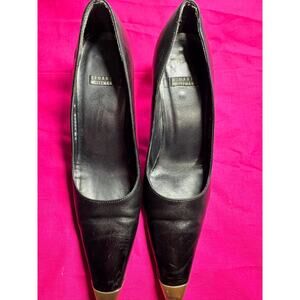 Stuart Weitzman Womens Gold Toes Heels | Size 6W